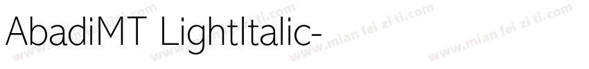 AbadiMT LightItalic字体转换